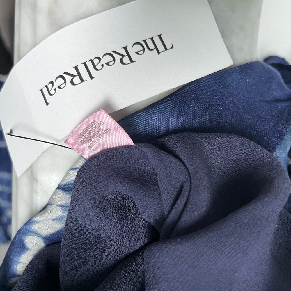 Calypso St. Barth 100% SILK Indigo and White Tie-Dye Dress from the Real Real. - Picture 7 of 7
